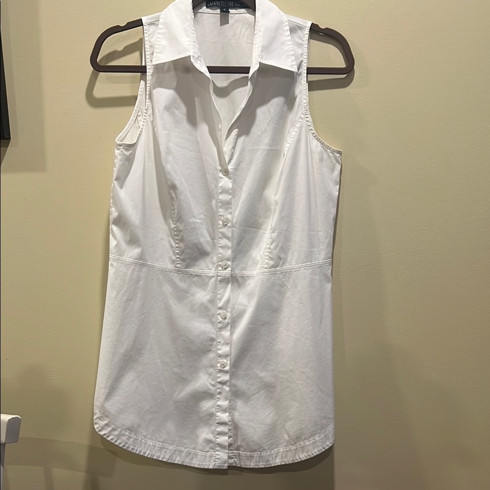 Lafayette 148 100% cotton top, size 8